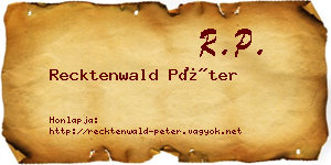 Recktenwald Péter névjegykártya